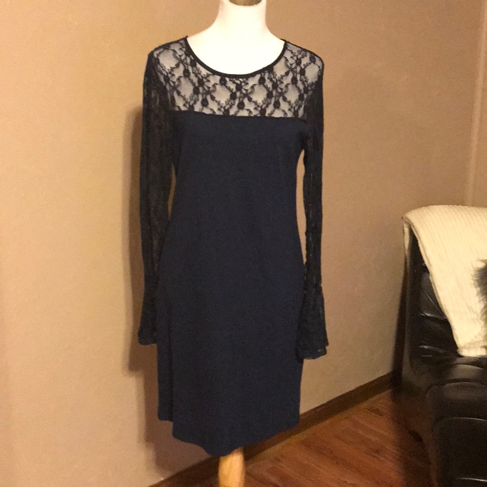 NWT Bobeau navy blue dress